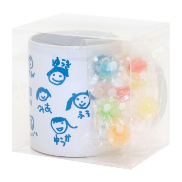 ご卒園・ご卒業 記念品 オリジナルマグカップ おえかき カラフルキャンディ