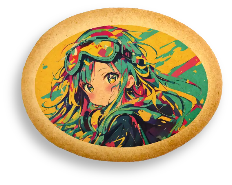オリジナル 大きなクッキーサブレ 作例 イラスト