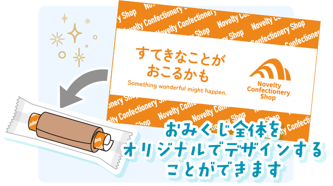 オリジナル 商品説明画像：おみくじ全体をオリジナルでデザインすることができます